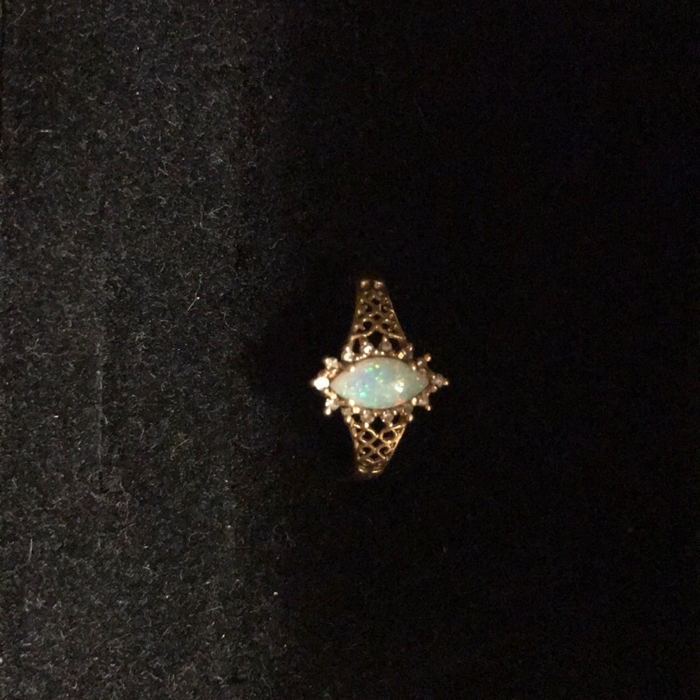 14kg OPAL/DIAMONDS RING - Picture 2 of 7